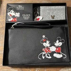 Disney clutch, card wallet and key chain set, brand new with tags